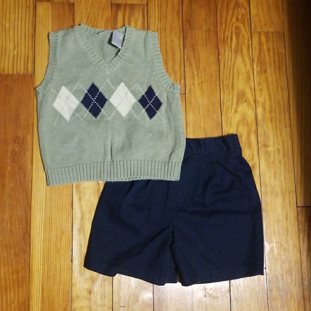 Spring Easter Sweater Vest and Matching Shorts